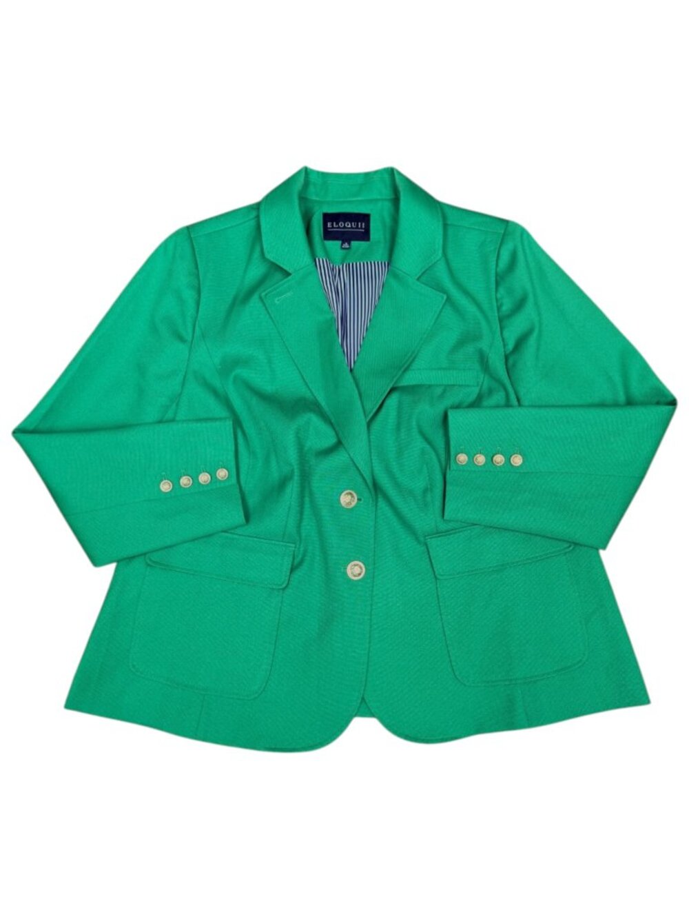 ELOQUII Women's EUC Quinn Blazer in Kelly Green #4355 | Size 16 - Picture 3 of 11